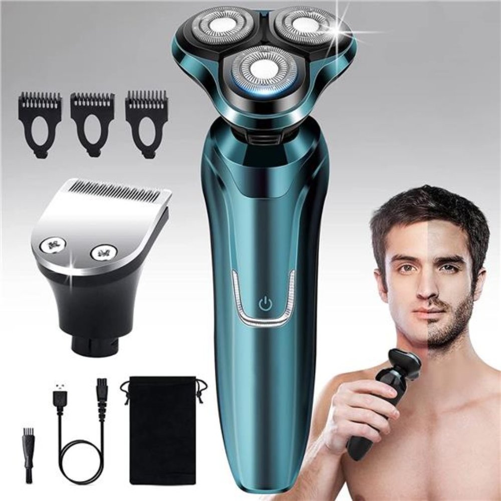 Electric Razor for Men Shavers for Men Electric Razor, 4 in 1 Dry Wet Waterproof